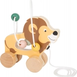 SMALL FOOT ťahací drevený lev s labyrintom