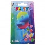 Parti gyertya 9-es szám Szivárvány