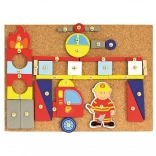 Bino hamer-spel brandweer – creatieve kurkbouwset