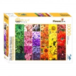 Puslespil BRAIN TREE Blomster-gitter 1000 brikker