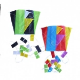 Kleurrijke vlieger van nylon 60x45 cm