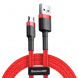 Laad- en datakabel BASEUS Cafule Micro USB 1 m, 2,4 A, rood