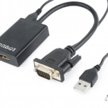 VGA-ról HDMI-re átalakító 15 cm fekete