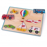 Houten puzzel transportmiddelen Bigjigs Toys