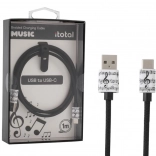 Câble de charge USB‑C à motif musical