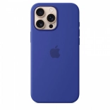 coque en silicone avec MagSafe pour iPhone 16 Pro Max – outremer