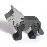 Houten inzetpuzzel kleine Wolf
