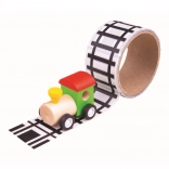 Ruban adhésif avec rails et petit train en bois Bigjigs Toys