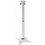 Support plafond pour projecteur, réglable en hauteur 50–77 cm, charge 15 kg, blanc