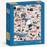 Puzzle Hello Animals of the World by Chronicle Books 500 pieces