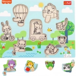 Fisher-Price Wooden Peg Puzzle – Animals, 8 Pieces