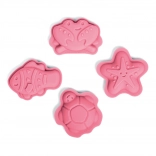 Bigjigs Toys moules en silicone pour le sable – formes marines roses