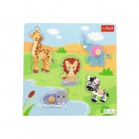 Puzzle mini in legno Safari – 5 pezzi