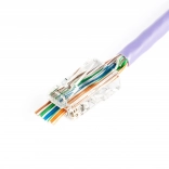 Connecteur traversant RJ45 (8P8C) Cat.5e, non blindé, AWG 26–24, emballage 100 pcs