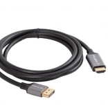 Kabel DisplayPort na HDMI 1,8 m 4K črno‑srebrn