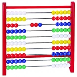 color abacus on a wooden stand