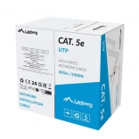 Lanberg hálózati kábel UTP Kat.5E 305m szürke Fluke tesztelt