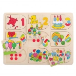 Bigjigs Toys Slikovne brojkaste puzzle