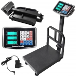 Balance électronique à plateforme 200 kg avec écran LCD pour entrepôt et commerce