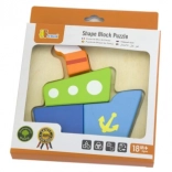 Viga eerste houten mini-puzzel – schip