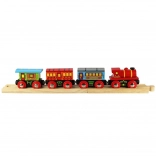 Bigjigs Rail personentrein met 2 rails