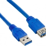 USB 3.0 forlænger­kabel AM–AF 3 m blå LANBERG
