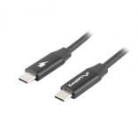 USB-C 2.0 kabel, 1,8m, sort