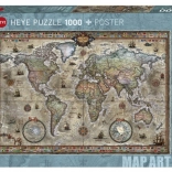 Puzzel 1000 stukjes retro wereld HEYE