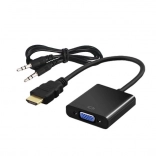 Adaptateur HDMI (M) vers VGA (F) avec audio
