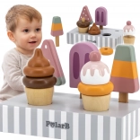 VIGA PolarB houten ijsjes op standaard – set van 5 stuks