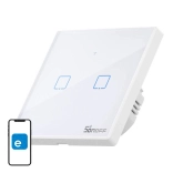 Interruttore luce intelligente touch Wi‑Fi + RF 433, 2 canali – Sonoff T2 EU TX