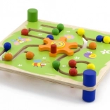 Viga Drop and Follow Wooden Montessori Didactic Game