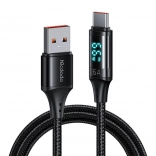USB to USB-C Cable with Display Mcdodo, 66W, 6A, 1.2 m Black