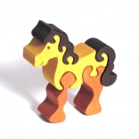 Fauna houten insteekpuzzel bruine paard