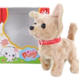 Chodzący brązowy piesek na baterie