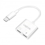 LogiLink USB‑C adapter with 60 W PD charging and audio connector