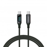 usb-c-kabel met display 100 w savio