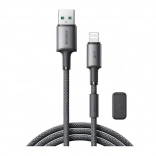 Joyroom câble USB–Lightning magnétique 1,2 m, 3 A, gris